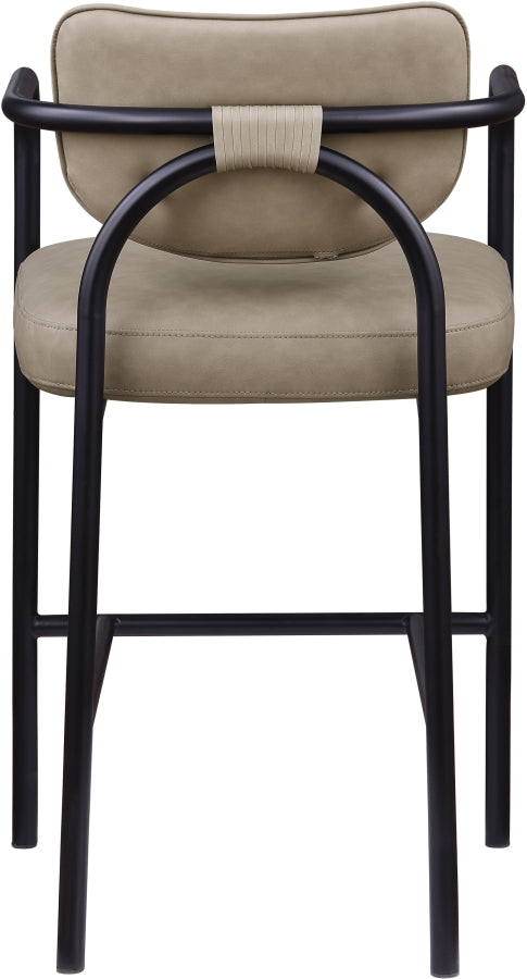 Serava Vegan Leather Upholstered Bar Stool — 77069-C - Taupe - 77069Taupe-C alternate view 4