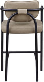 Serava Vegan Leather Upholstered Bar Stool — 77069-C - Taupe - 77069Taupe-C alternate view 4