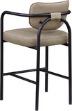 Serava Vegan Leather Upholstered Bar Stool — 77069-C - Taupe - 77069Taupe-C alternate view 5
