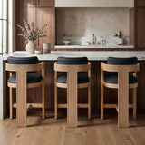Sacha Vegan Leather Upholstered Counter Stool — 75064-C - Black - 75064Black-C alternate view 1