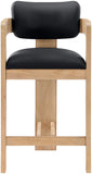 Sacha Vegan Leather Upholstered Counter Stool — 75064-C - Black - 75064Black-C alternate view 2