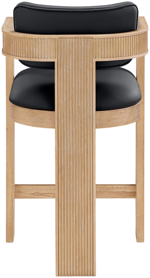 Sacha Vegan Leather Upholstered Counter Stool — 75064-C - Black - 75064Black-C alternate view 4