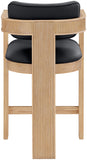 Sacha Vegan Leather Upholstered Counter Stool — 75064-C - Black - 75064Black-C alternate view 4