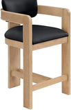 Sacha Vegan Leather Upholstered Counter Stool — 75064-C - Black - 75064Black-C alternate view 5