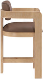 Sacha Vegan Leather Upholstered Counter Stool — 75064-C - Brown - 75064Brown-C alternate view 3