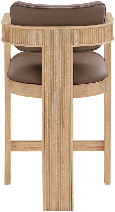 Sacha Vegan Leather Upholstered Counter Stool — 75064-C - Brown - 75064Brown-C alternate view 4