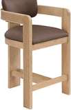 Sacha Vegan Leather Upholstered Counter Stool — 75064-C - Brown - 75064Brown-C alternate view 5