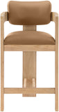 Sacha Vegan Leather Upholstered Counter Stool — 75064-C - Cognac - 75064Cognac-C alternate view 2