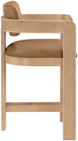 Sacha Vegan Leather Upholstered Counter Stool — 75064-C - Cognac - 75064Cognac-C alternate view 3