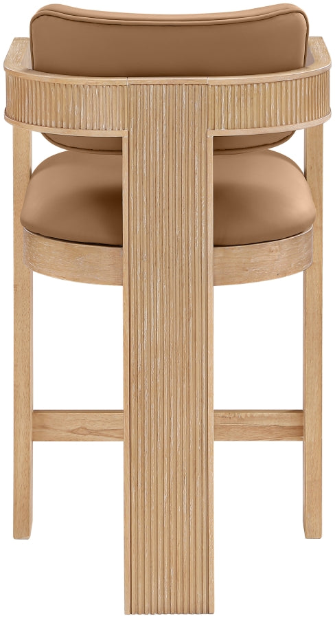 Sacha Vegan Leather Upholstered Counter Stool — 75064-C - Cognac - 75064Cognac-C alternate view 4