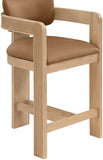 Sacha Vegan Leather Upholstered Counter Stool — 75064-C - Cognac - 75064Cognac-C alternate view 5