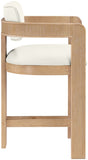 Sacha Vegan Leather Upholstered Counter Stool — 75064-C - Cream - 75064Cream-C alternate view 3