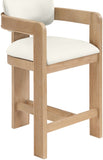 Sacha Vegan Leather Upholstered Counter Stool — 75064-C - Cream - 75064Cream-C alternate view 5