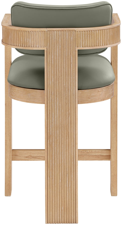 Sacha Vegan Leather Upholstered Counter Stool — 75064-C - Olive - 75064Olive-C alternate view 4