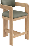Sacha Vegan Leather Upholstered Counter Stool — 75064-C - Olive - 75064Olive-C alternate view 5