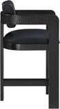 Sacha Vegan Leather Upholstered Counter Stool — 75065-C - Black - 75065Black-C alternate view 3