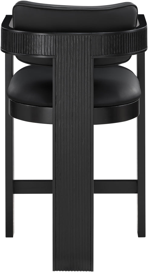 Sacha Vegan Leather Upholstered Counter Stool — 75065-C - Black - 75065Black-C alternate view 4