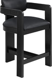 Sacha Vegan Leather Upholstered Counter Stool — 75065-C - Black - 75065Black-C alternate view 5