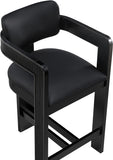 Sacha Vegan Leather Upholstered Counter Stool — 75065-C - Black - 75065Black-C alternate view 6