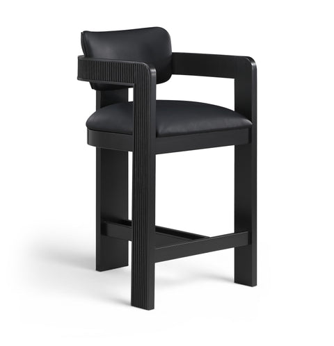 Sacha Vegan Leather Upholstered Counter Stool — 75065-C