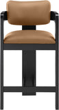 Sacha Vegan Leather Upholstered Counter Stool — 75065-C - Cognac - 75065Cognac-C alternate view 2