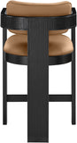 Sacha Vegan Leather Upholstered Counter Stool — 75065-C - Cognac - 75065Cognac-C alternate view 4