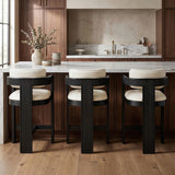 Sacha Vegan Leather Upholstered Counter Stool — 75065-C - Cream - 75065Cream-C alternate view 1