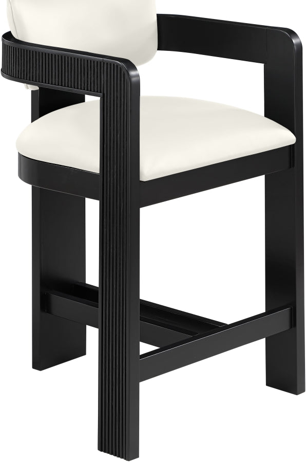 Sacha Vegan Leather Upholstered Counter Stool — 75065-C - Cream - 75065Cream-C alternate view 5