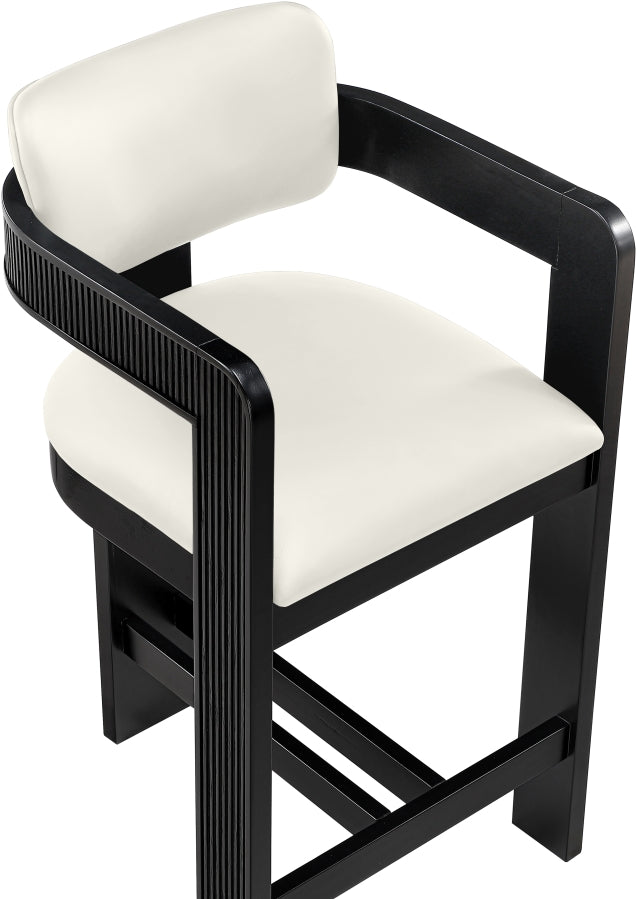 Sacha Vegan Leather Upholstered Counter Stool — 75065-C - Cream - 75065Cream-C alternate view 6