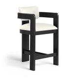 Sacha Vegan Leather Upholstered Counter Stool — 75065-C - Cream - 75065Cream-C