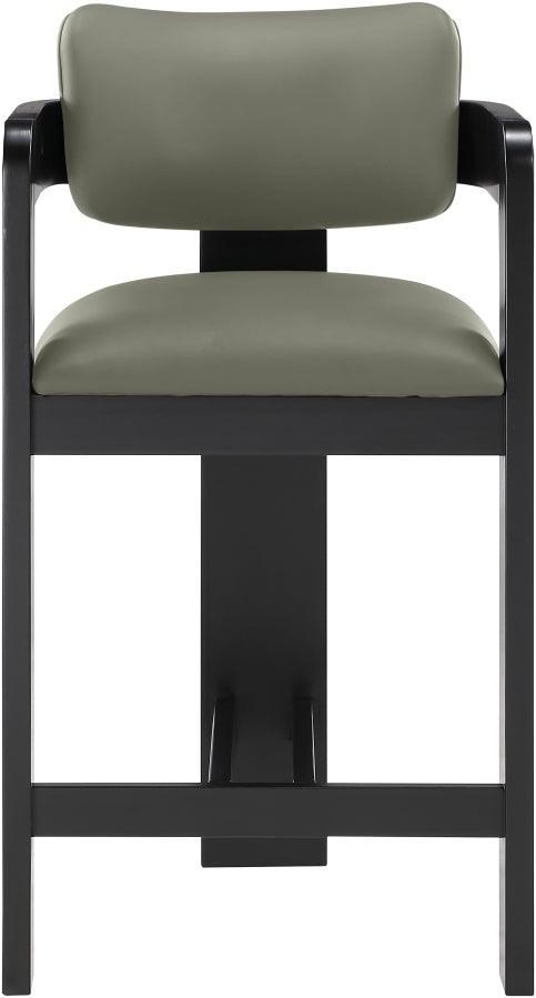 Sacha Vegan Leather Upholstered Counter Stool — 75065-C - Olive - 75065Olive-C alternate view 2