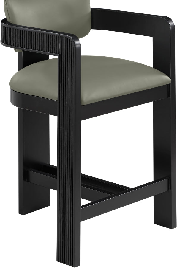 Sacha Vegan Leather Upholstered Counter Stool — 75065-C - Olive - 75065Olive-C alternate view 5