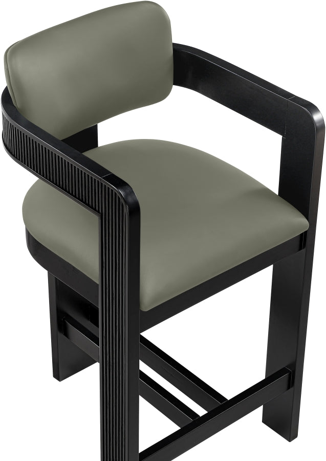 Sacha Vegan Leather Upholstered Counter Stool — 75065-C - Olive - 75065Olive-C alternate view 6