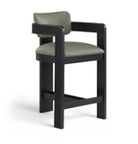 Sacha Vegan Leather Upholstered Counter Stool — 75065-C - Olive - 75065Olive-C