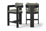 Sacha Vegan Leather Upholstered Counter Stool — 75065-C - Olive - 75065Olive-C Double Chair