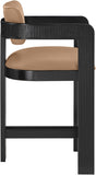 Sacha Vegan Leather Upholstered Counter Stool — 75065-C - Tan - 75065Tan-C alternate view 3