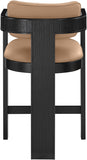 Sacha Vegan Leather Upholstered Counter Stool — 75065-C - Tan - 75065Tan-C alternate view 4