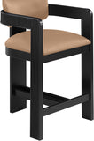 Sacha Vegan Leather Upholstered Counter Stool — 75065-C - Tan - 75065Tan-C alternate view 5