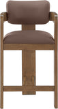 Sacha Vegan Leather Upholstered Counter Stool — 75066-C - Brown - 75066Brown-C alternate view 2