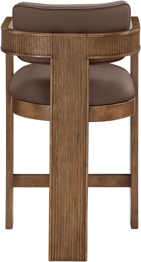 Sacha Vegan Leather Upholstered Counter Stool — 75066-C - Brown - 75066Brown-C alternate view 4