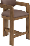 Sacha Vegan Leather Upholstered Counter Stool — 75066-C - Brown - 75066Brown-C alternate view 5