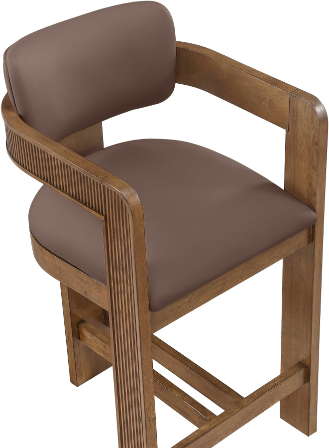 Sacha Vegan Leather Upholstered Counter Stool — 75066-C - Brown - 75066Brown-C alternate view 6