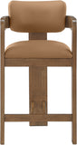Sacha Vegan Leather Upholstered Counter Stool — 75066-C - Cognac - 75066Cognac-C alternate view 2