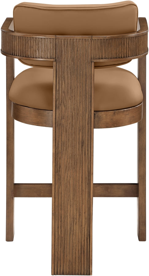 Sacha Vegan Leather Upholstered Counter Stool — 75066-C - Cognac - 75066Cognac-C alternate view 4
