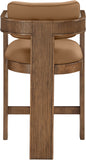 Sacha Vegan Leather Upholstered Counter Stool — 75066-C - Cognac - 75066Cognac-C alternate view 4