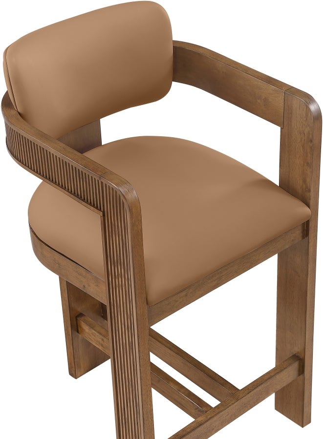 Sacha Vegan Leather Upholstered Counter Stool — 75066-C - Cognac - 75066Cognac-C alternate view 6