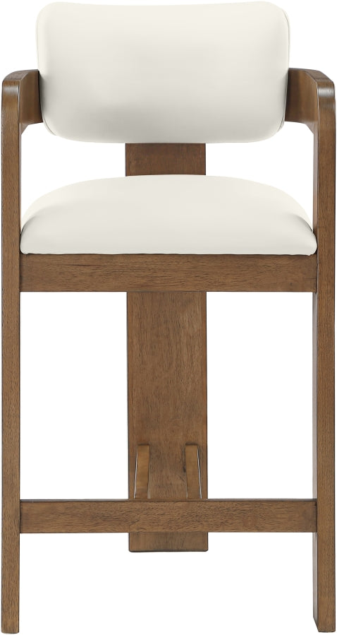Sacha Vegan Leather Upholstered Counter Stool — 75066-C - Cream - 75066Cream-C alternate view 2