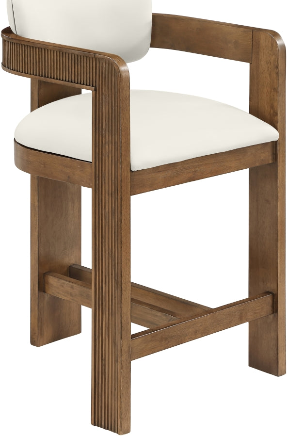 Sacha Vegan Leather Upholstered Counter Stool — 75066-C - Cream - 75066Cream-C alternate view 5