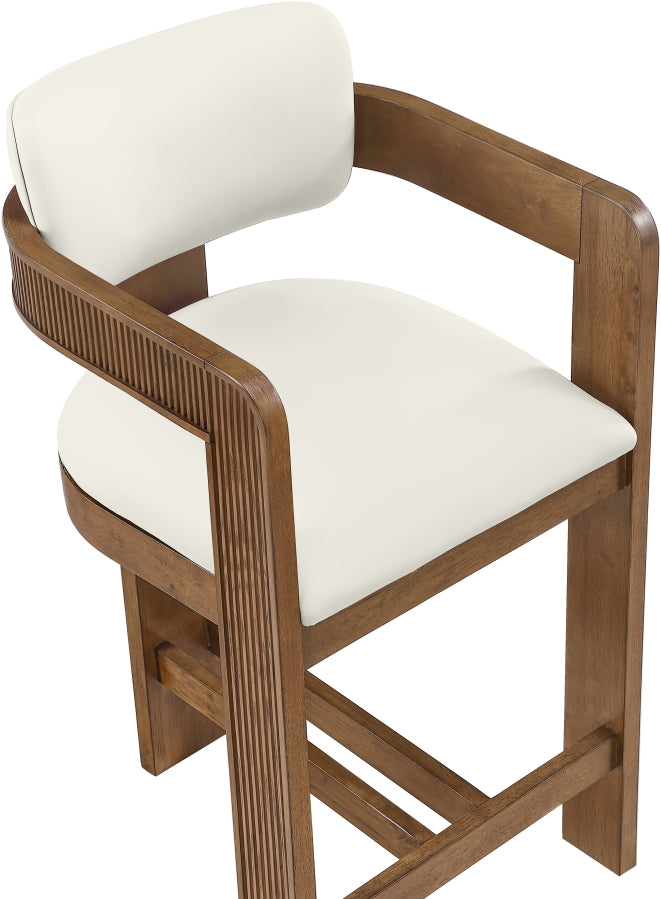 Sacha Vegan Leather Upholstered Counter Stool — 75066-C - Cream - 75066Cream-C alternate view 6