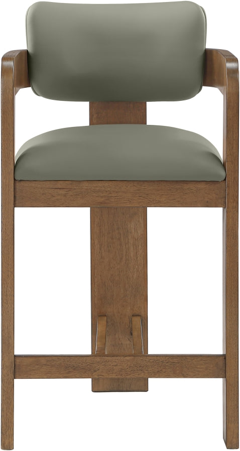 Sacha Vegan Leather Upholstered Counter Stool — 75066-C - Olive - 75066Olive-C alternate view 2